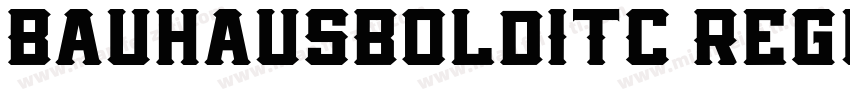 BauhausBoldITC Regul字体转换